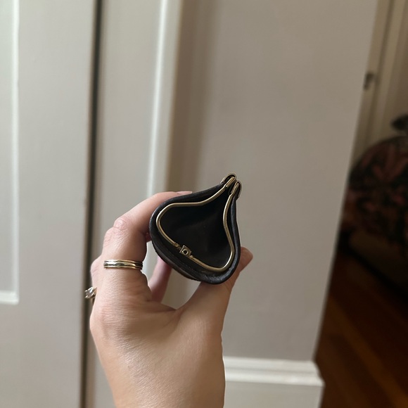 CELINE Macadam Suede Leather Coin Purse Wallet Vintage Triomphe Carriage - Picture 11 of 14